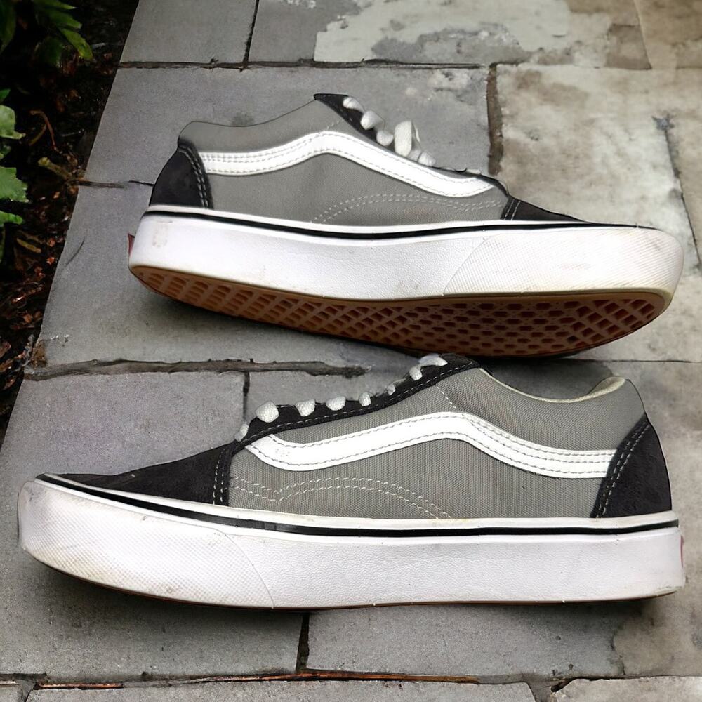 Vans Unisex Old Skool Shoes Sz 8 Womens 38.5 EU Gray Suede‎ ComfyCush SK8 Tennis